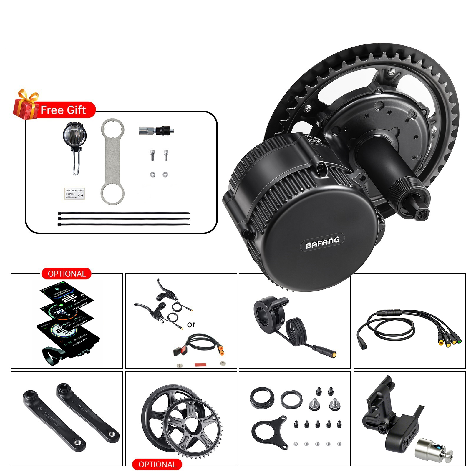 Bafang BBS01B 36V 250W Mid Drive Motor 8fun Bicycle Electric eBike